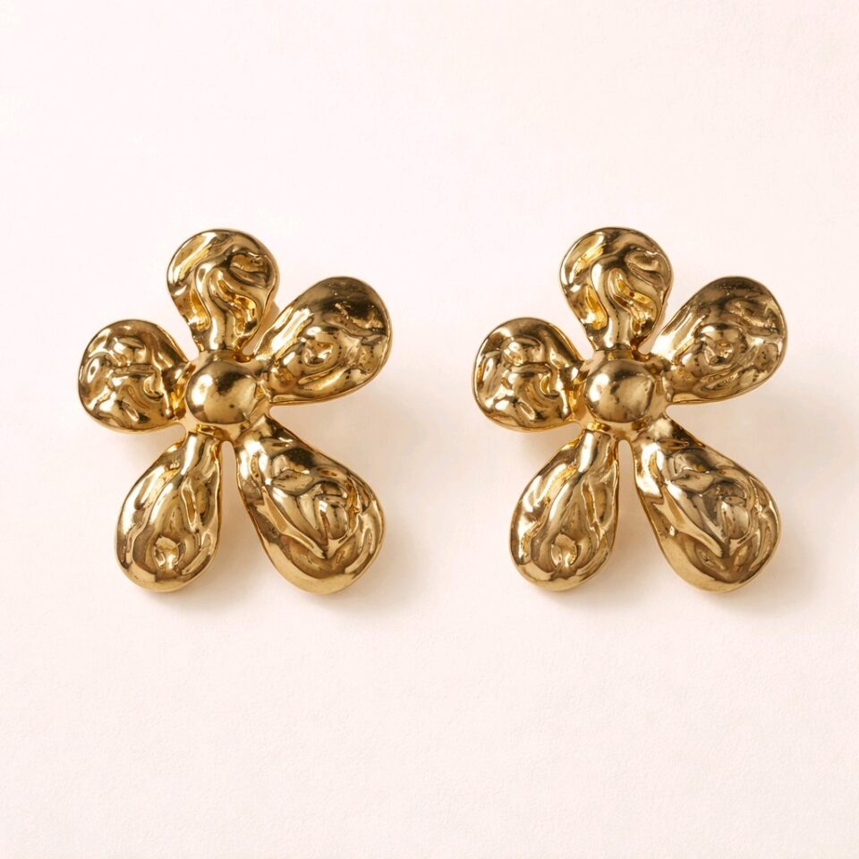 Aretes forma de flor vintage
