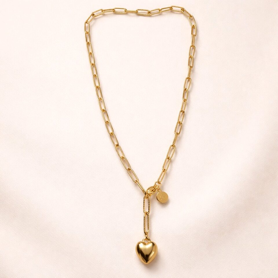 Set de collar y pulsera con corazón