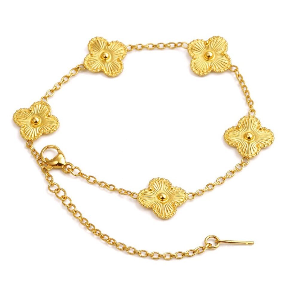 Pulsera Clover color dorado