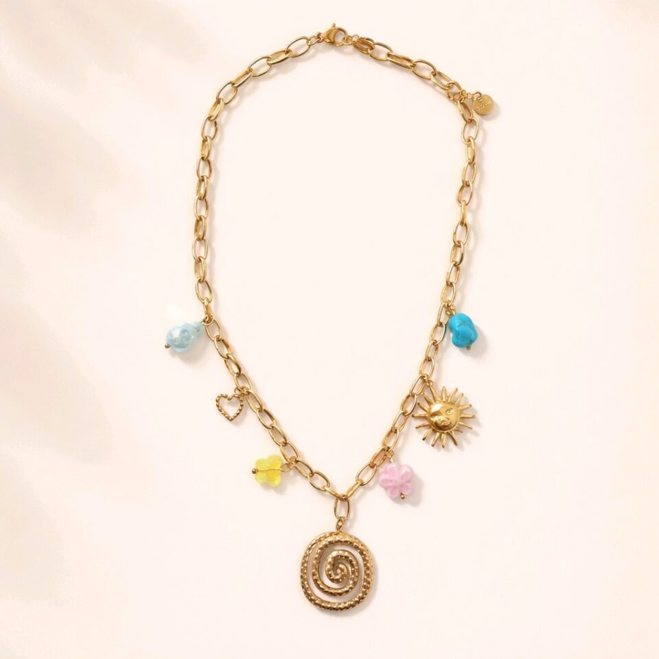 Collar playero multiple charms 3